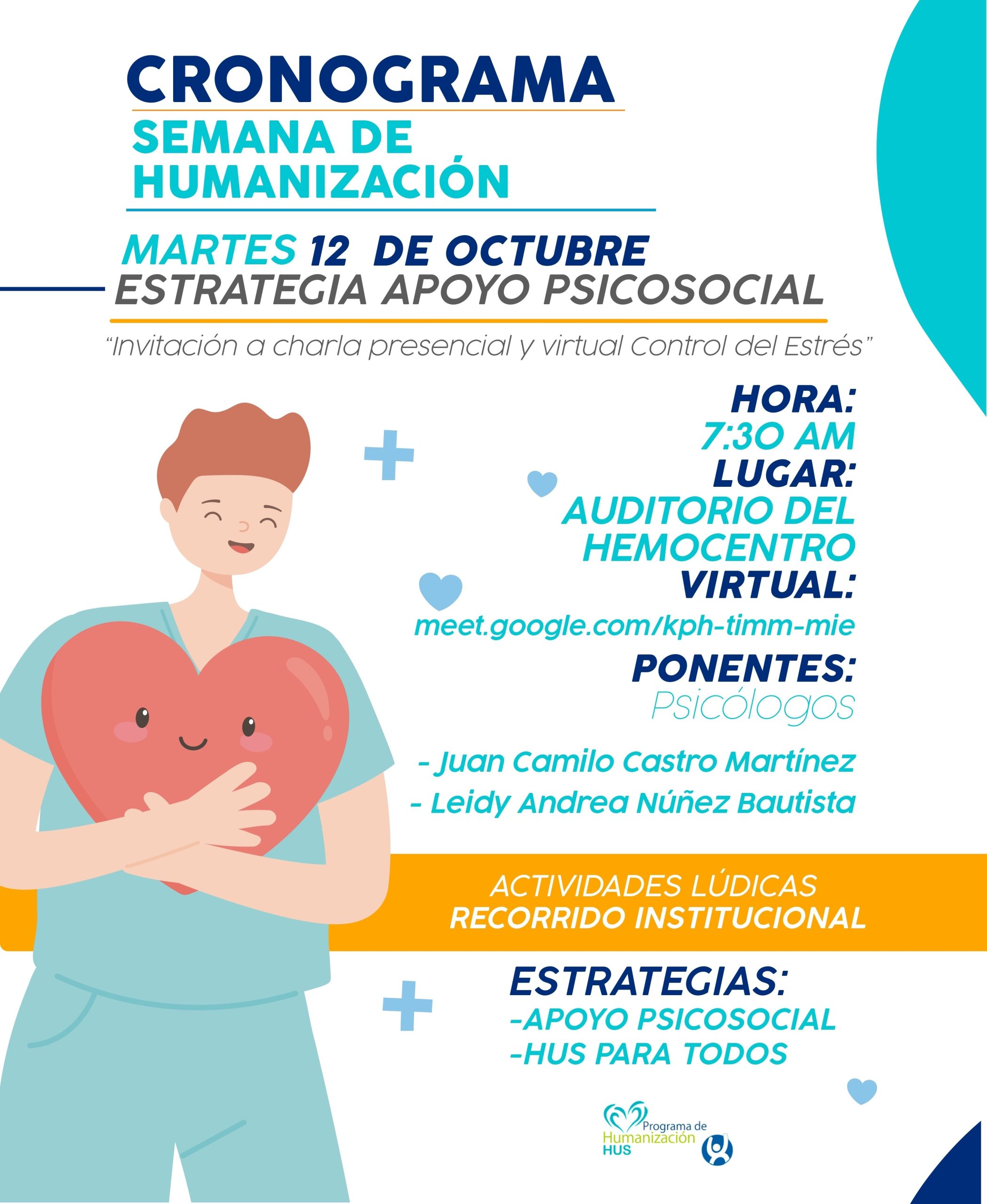 SEMANA DE HUMANIZACIÓN EN LA ESE HUS ¡LOS ESPERAMOS! 3