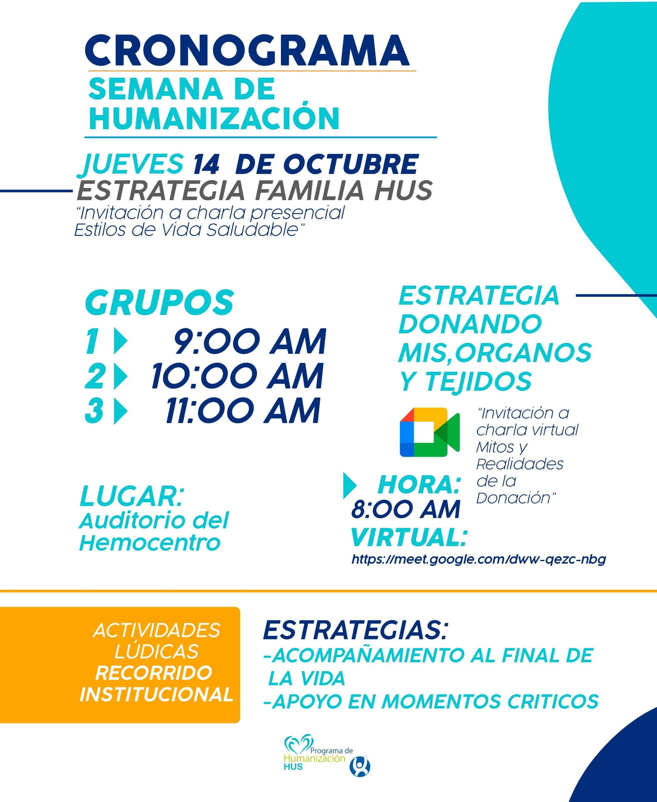 SEMANA DE HUMANIZACIÓN EN LA ESE HUS ¡LOS ESPERAMOS! 5